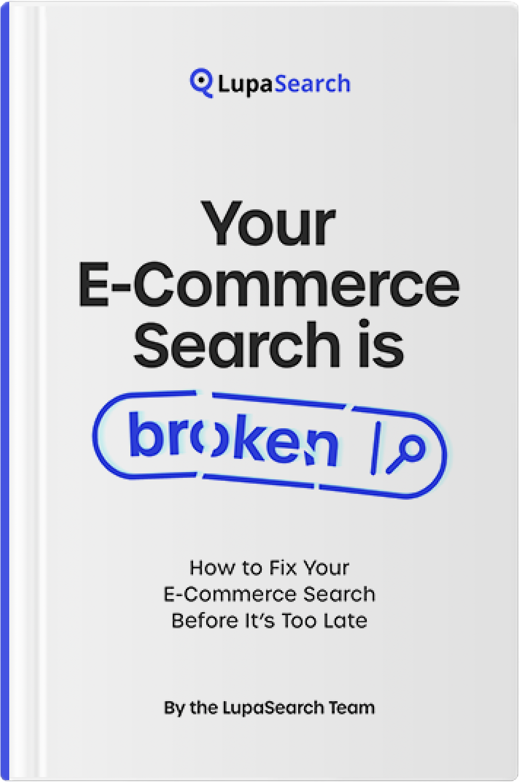 Front cover of the LupaSearch book on ecommerce search optimization